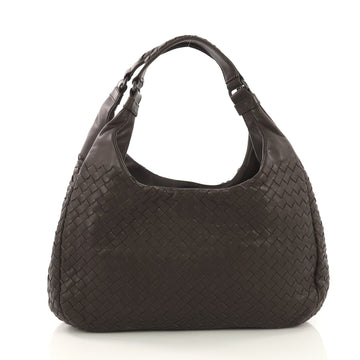 Bottega Veneta Campana Hobo Intrecciato Nappa Small Brown
