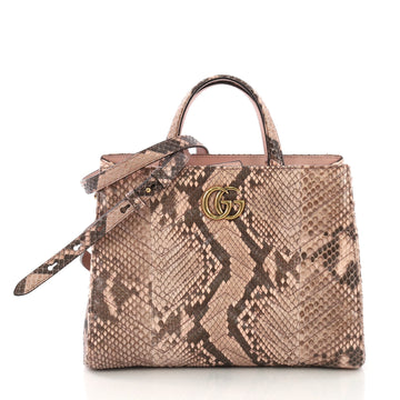 Gucci GG Marmont Tote Matelasse Python Small Pink 40066323