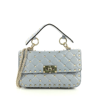 Valentino Rockstud Spike Flap Bag Quilted Leather Small 40066328
