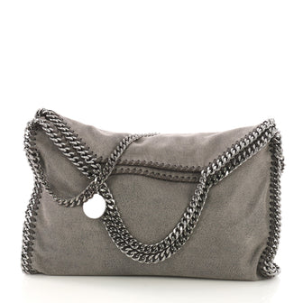 Stella McCartney Falabella Fold Over Bag Shaggy Deer Gray 40066/32