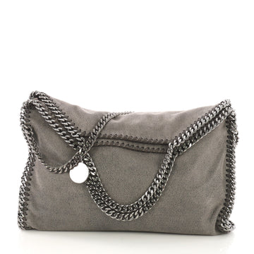 Stella McCartney Falabella Fold Over Bag Shaggy Deer Gray 40066/32