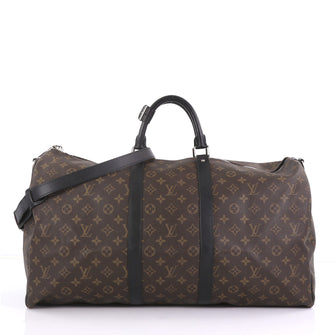 Louis Vuitton Keepall Bandouliere Bag Macassar Monogram Canvas 55