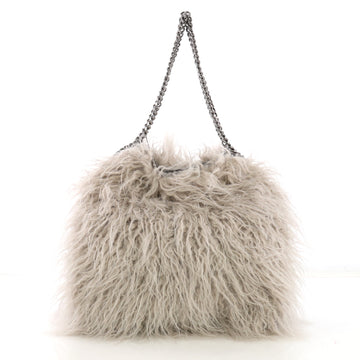 Stella McCartney Falabella Tote Faux Fur Small Gray