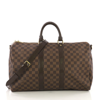 Louis Vuitton Keepall Bandouliere Bag Damier 45 Brown