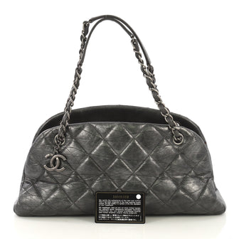 Chanel Just Mademoiselle Bag Quilted Aged Calfskin Medium