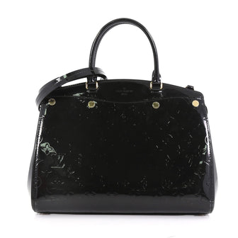 Louis Vuitton Brea NM Handbag Monogram Vernis MM Black 4006649