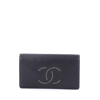 Chanel Timeless L-Yen Wallet Studded Leather Long Black 4006651