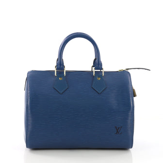 Louis Vuitton Speedy Handbag Epi Leather 25 Blue