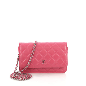 Chanel Wallet on Chain Quilted Lambskin Pink 40066/63