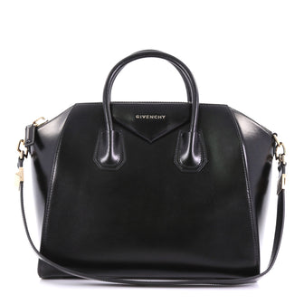 Givenchy Antigona Bag Glazed Leather Medium Black 4006666