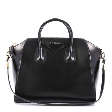 Givenchy Antigona Bag Glazed Leather Medium Black 4006666