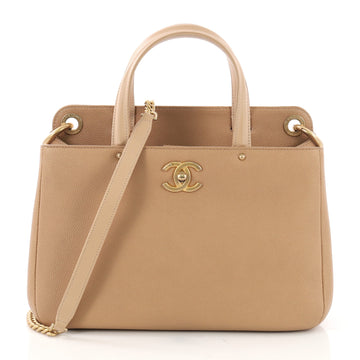 Chanel CC Lock Shopping Tote Caviar Small Brown 40066/77