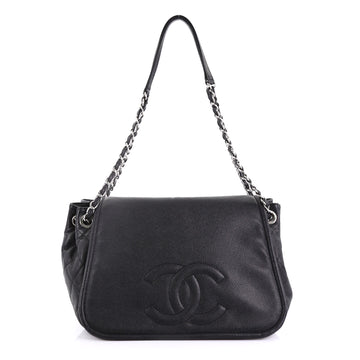 Chanel Timeless Accordion Flap Bag Caviar Black 400723