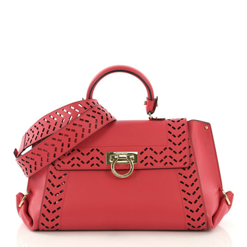 Sofia Satchel Laser Cut Leather Medium