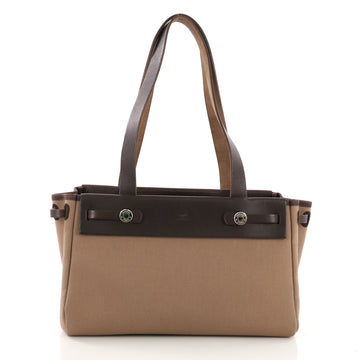 Herbag Cabas Toile and Leather PM