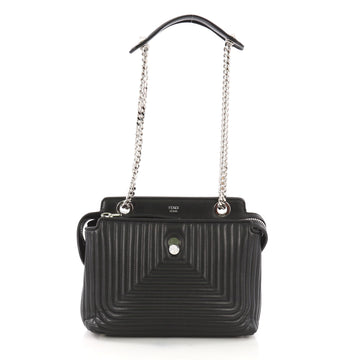 Fendi Model: DotCom Click Top Handle Bag Quilted Leather Small Black  40093/2