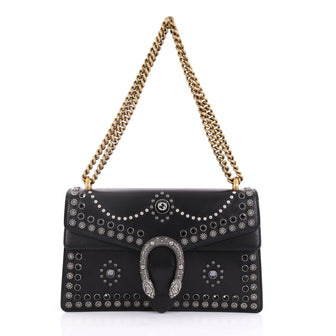 Gucci Dionysus Handbag Studded Leather Small Black