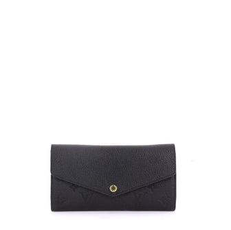 Louis Vuitton Sarah Wallet NM Monogram Empreinte Leather Black