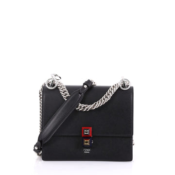 Fendi Model: Kan I Handbag Leather Small Black 40153/26
