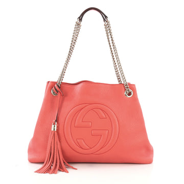 Gucci Soho Chain Strap Shoulder Bag Leather Medium Pink 4015351