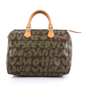 Louis Vuitton Speedy Handbag Limited Edition Monogram Graffiti Canvas 30