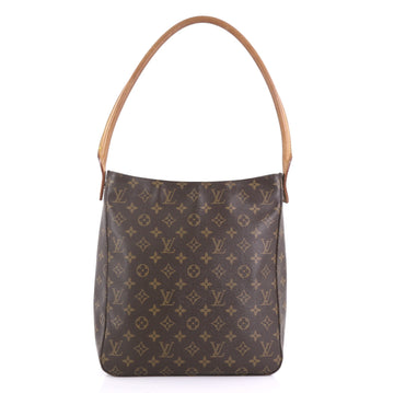 Louis Vuitton Looping Handbag Monogram Canvas GM Brown