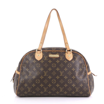 Louis Vuitton Montorgueil Handbag Monogram Canvas GM Brown