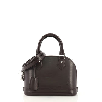 Louis Vuitton Alma Handbag Epi Leather BB Purple