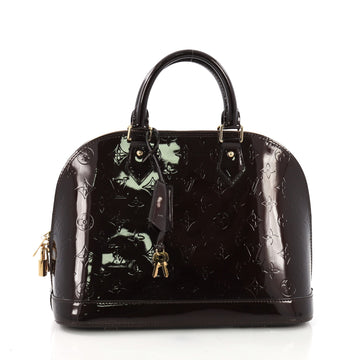 Louis Vuitton Alma Handbag Monogram Vernis PM Purple
