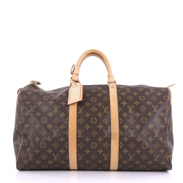 Louis Vuitton Keepall Bag Monogram Canvas 50 Brown