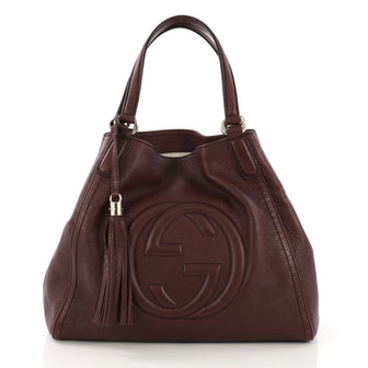 Gucci Soho Shoulder Bag Leather Medium Purple 40197/42
