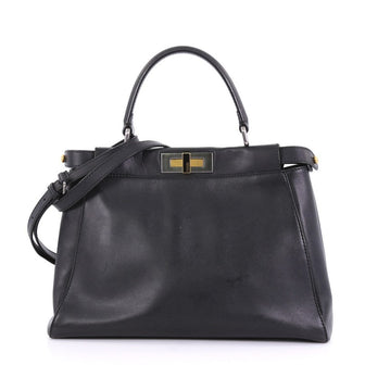 Fendi Peekaboo Bag Leather Regular Black 4019747