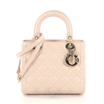 Christian Dior Lady Dior Handbag Cannage Quilt Lambskin Medium