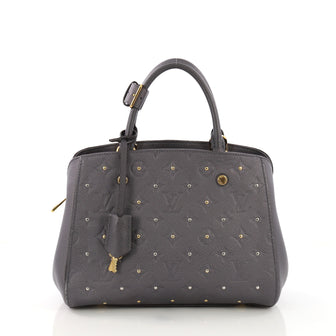 Louis Vuitton Montaigne Handbag Studded Monogram Empreinte Leather