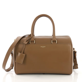 Saint Laurent Classic Duffle Bag Leather 6 Brown