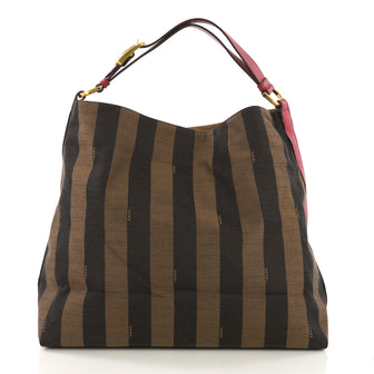 Fendi Pequin Hobo Canvas Brown 40251/3