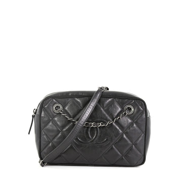 Chanel Ballerine Camera Case Bag Quilted Calfskin Medium Black