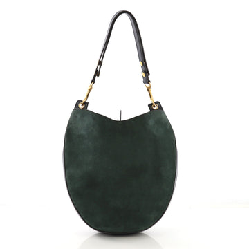 Celine Hobo NM Suede Medium Green