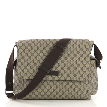 Gucci Diaper Bag GG Coated Canvas Brown