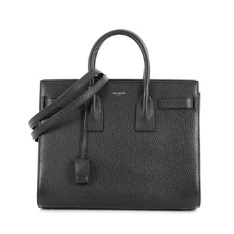 Saint Laurent Sac de Jour Handbag Leather Small Black