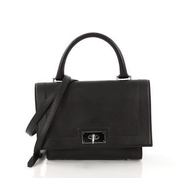 Givenchy Shark Convertible Satchel Leather Mini Black