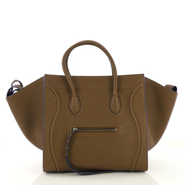 Celine Phantom Handbag Grainy Leather Medium Brown