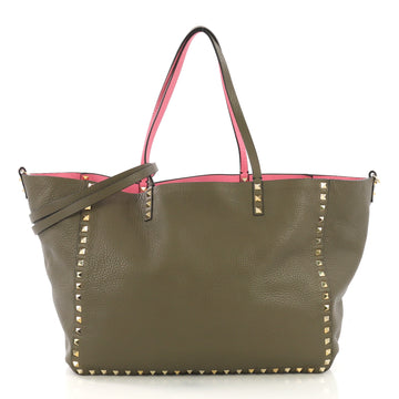 Valentino Rockstud Reversible Convertible Tote Leather Medium