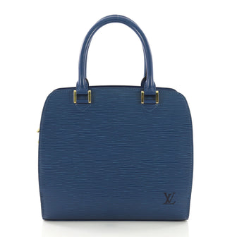 Louis Vuitton Pont Neuf Handbag Epi Leather PM Blue