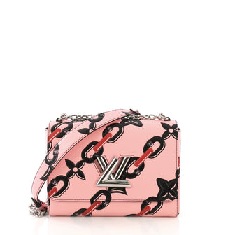 Louis Vuitton Twist Handbag Limited Edition Chain Flower Print Epi Leather MM