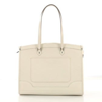 Louis Vuitton Madeleine Handbag Epi Leather GM White