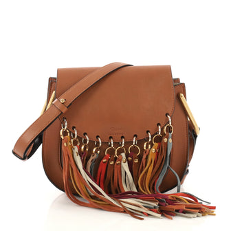 Chloe Multicolor Hudson Fringe Bag Leather Small Brown 40305/1