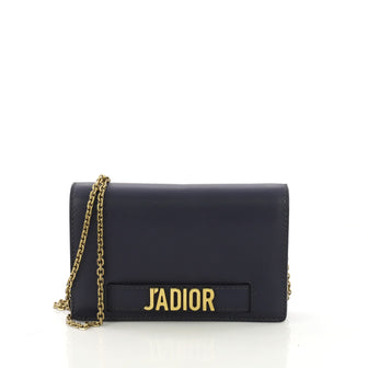 Christian Dior J'Adior Wallet on Chain Leather Blue
