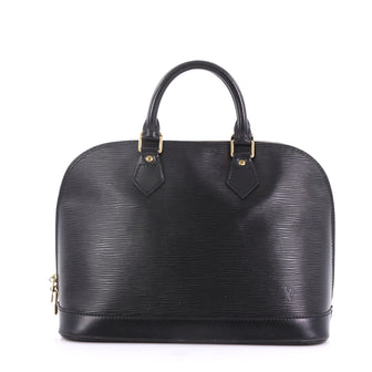 Louis Vuitton Vintage Alma Handbag Epi Leather PM Black