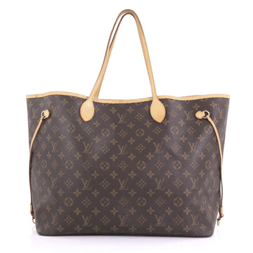 Louis Vuitton Neverfull Tote Monogram Canvas GM Brown